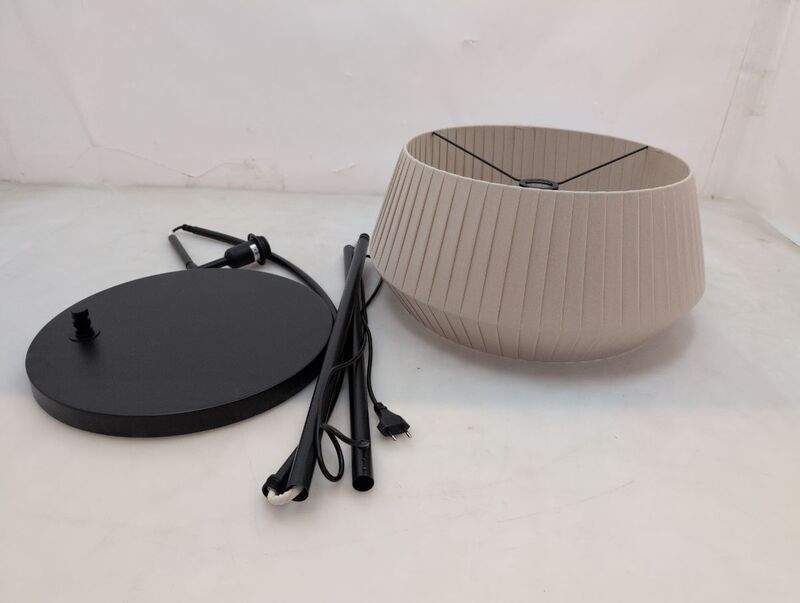 Stehleuchte Dicte Designer Lampe beige E27 Leuchte 180cm Höhe 60W Metall/Textil - 5704924005602