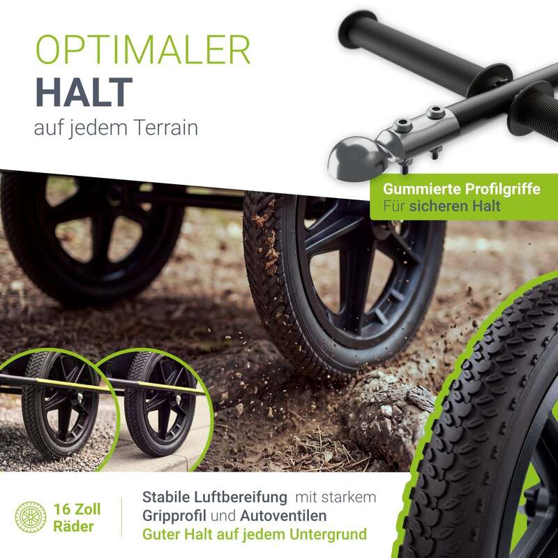 Transportanhänger Fahrradanhänger 90 Liter Kunststoffwanne bis 80kg flexibel - 4260304766446