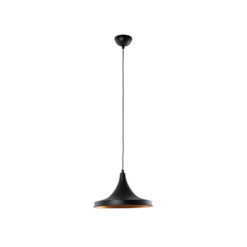 Berceste Hängeleuchte Pendelleuchte Metall schwarz gold Lampenschirm 30cm - 8681875546606