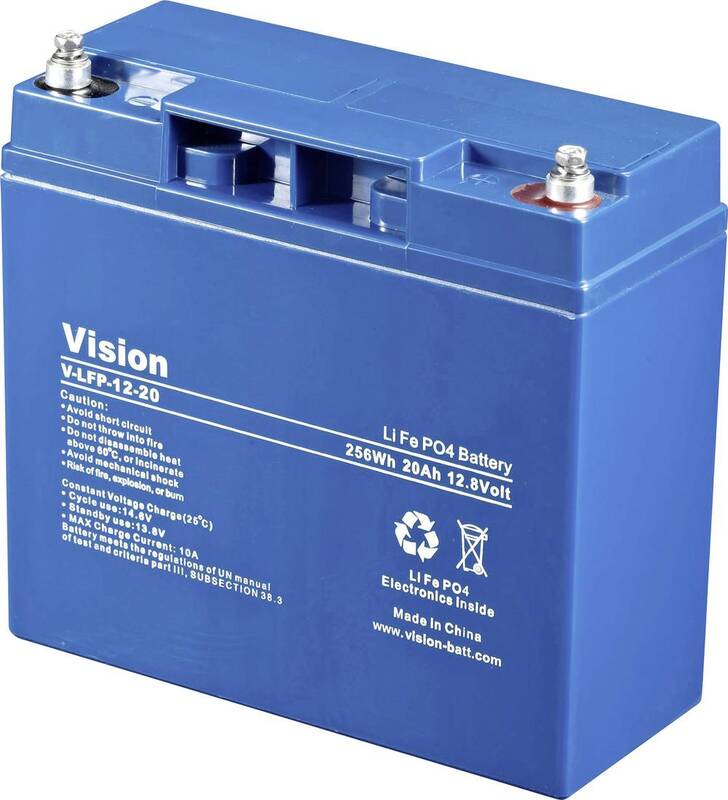 Vision Akkus LiFePo4 Spezial-Akku LiFePo-Block Schraubkontakt 12.8 V 20000 mAh - 2050004641745