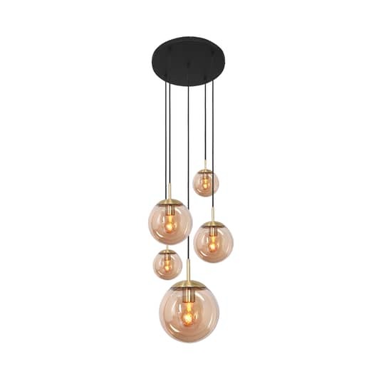 Steinhauer Glas-Hängeleuchte Bollique Hängelampe Deckenlampe Lampe Leuchte 5 568 - 8712746166439