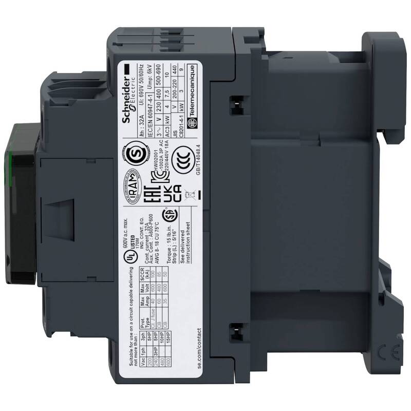 Schneider Electric LC1D18P7 Schütz 3polig 1 Schließer 1 Öffner Hutschiene - 3389110349535