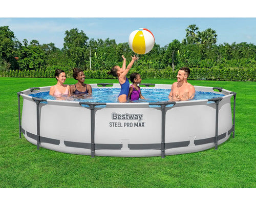 Bestway Aufstellpool Framepool rund Ø366x76cm mit Filteranlage und Abdeckplane - 6942138981896