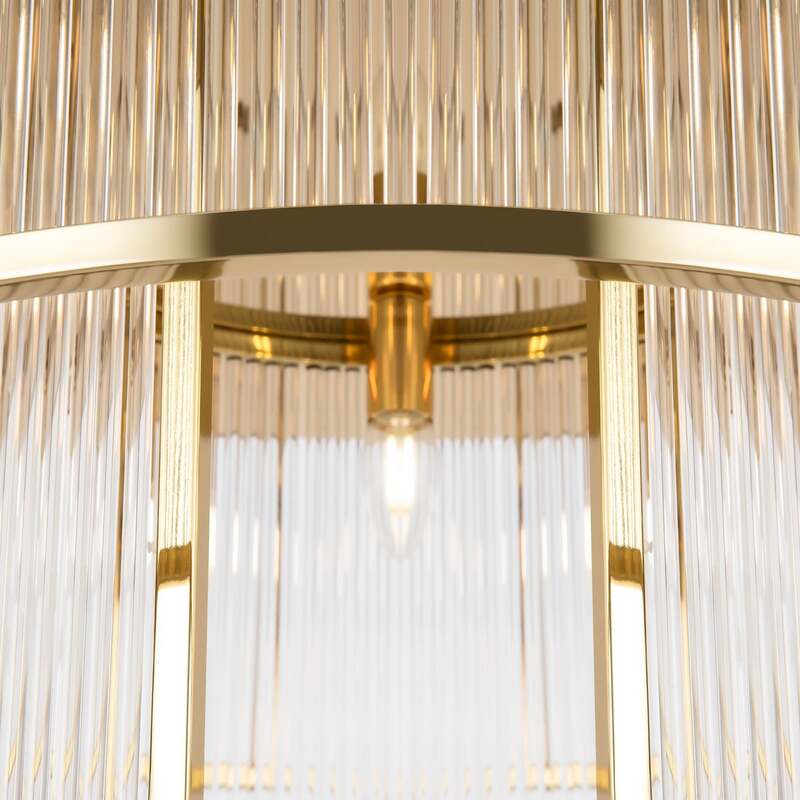 Maytoni Deckenleuchte Frame 9-flammig LED Hängelampe Lampe dimmbar gold klar - 4099776057840
