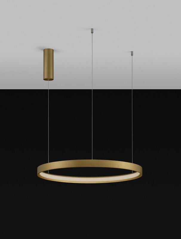 Nova Luce Pendelleuchte Hängeleuchte PERRINE LED Gold Warmweiß dimmbar 150x60 cm - 5212017438447