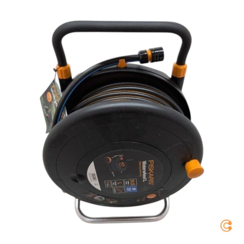 Fiskars Schlauchwagen Gartenbewässerung Easy Watering 30m Kunststoff schwarz - 6411501510174