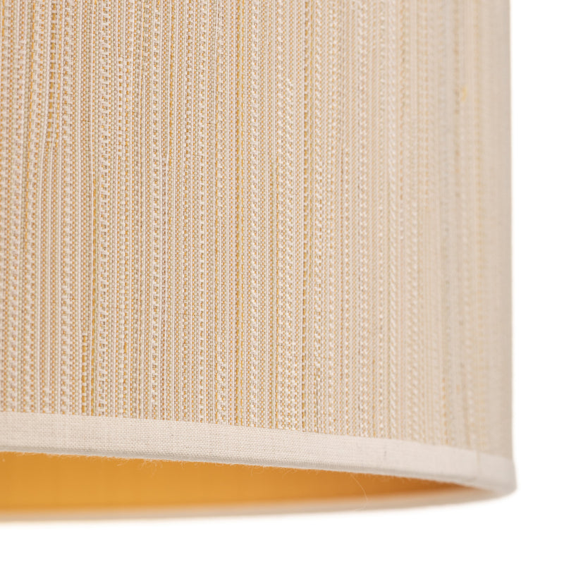 Deckenleuchte Lampe Essex strukturierter Stoff Textil gold Kunststoff - 5903689180474