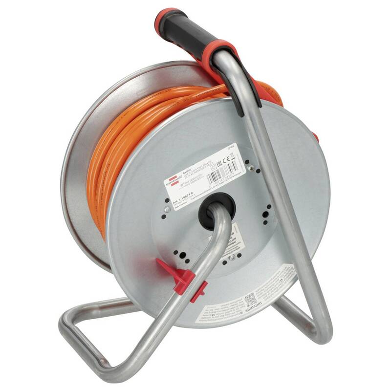 Brennenstuhl 1198740 Kabeltrommel Kabelabroller 25m Orange Schutzkontakt-Stecker - 4007123683079