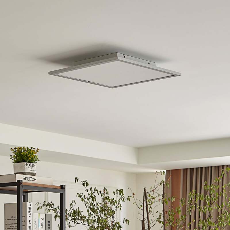 Lindby LED Deckenlampe Deckenleuchte Livel Lampe Leuchte silber 40x40cm 4000K - 4251096528367