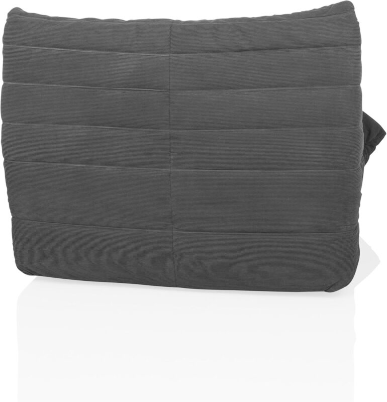 hjh LIVING Sitzsack Bodensofa SITZOLO Dunkelgrau 100x90x72 cm tragbar bequem - 4064323106555