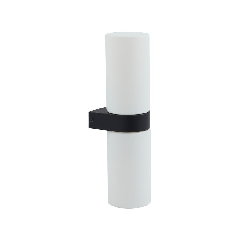 Lucande Bad-Wandleuchte Basolo schwarz Höhe 31,5 cm Glas Wandlampe Lampe Leuchte - 4251911778052