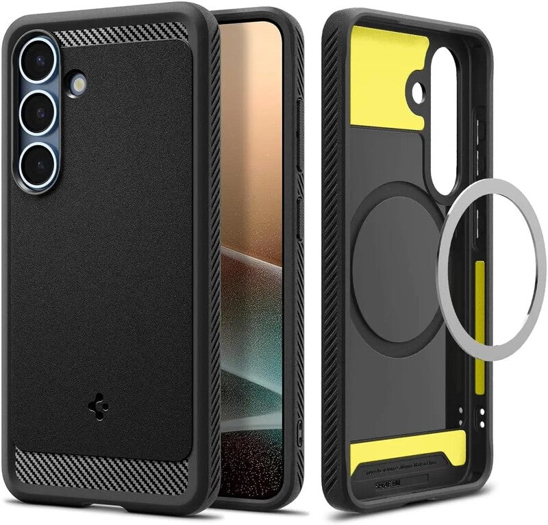 Spigen Rugged Armor Hülle MagSafe für Samsung Galaxy S25 Schutzhülle schwarz - 8809971238298
