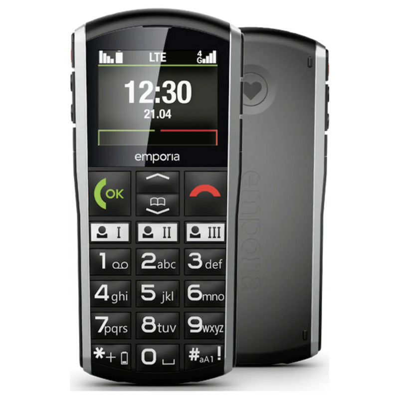 Emporia Senioren-Handy Mobiltelefon SIMPLICITY-LTE IP54 Schwarz Silber SOS-Taste - 9005613168698