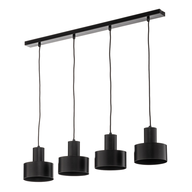Euluna Hängeleuchte Rif 4 Pendelleuchte Deckenlampe linear 4-flammig E27 schwarz - 5907554415081