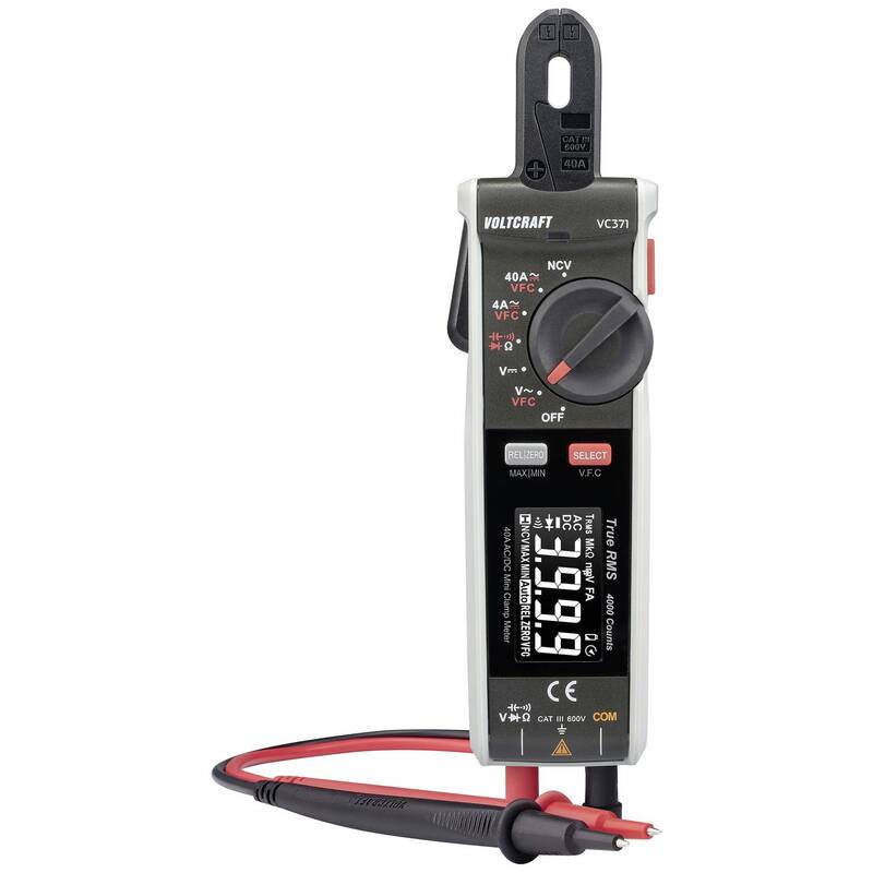 VOLTCRAFT Stromzange Zangenmessgerät AC DC VC371 digital ISO Kalibriert schw593 - 4064161323367