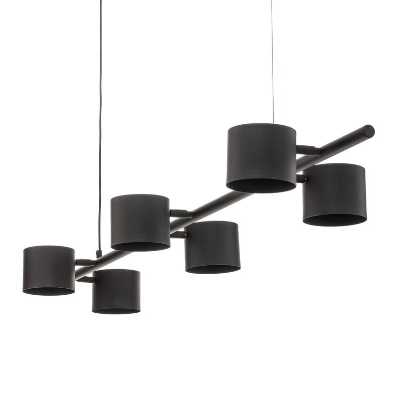 Euluna Hängeleuchte Bot LED Pendelleuchte dimmbar schwarz 6-flammig 161x34cm - 5904798652388