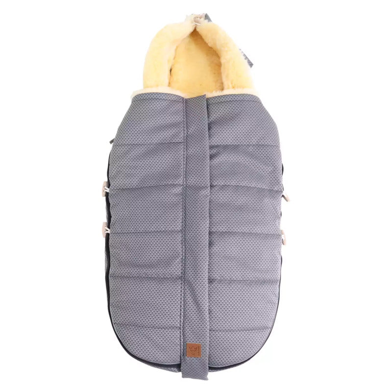 KAISER Fußsack Kinderwagen Lammfell Allex anthrazit universal geeignet 105x48cm - 4011863408120