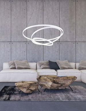 B-Ware Nova Luce Pendelleuchte Hängeleuchte DEA LED Weiß Warmweiß Esszimmer Wohnzimmer