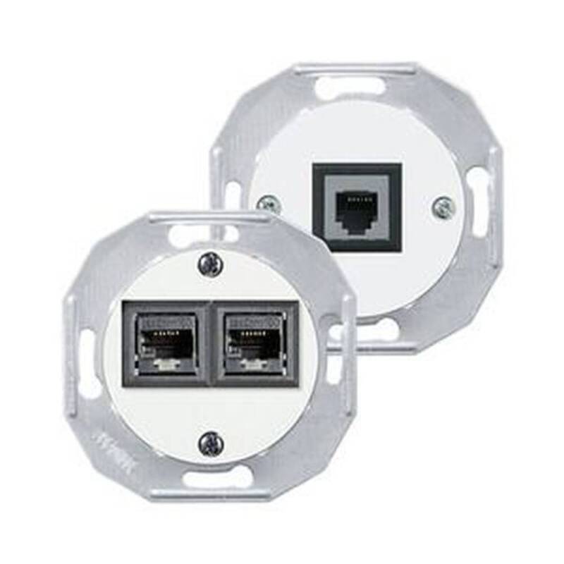 ELSO Einsatz Zentralplatte Abdeckung IAE UAE Renova 2x8-polig RJ45 weiß 2Stück - 3606480661969