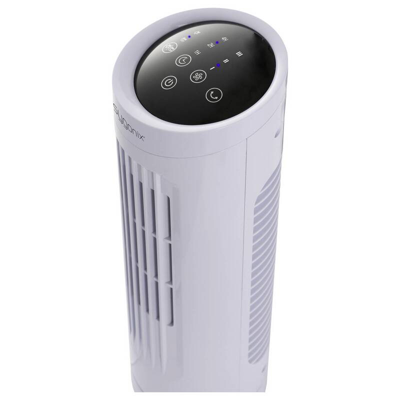 Sygonix Turmventilator 20W Timer Oszillierend Weiß 111mm x 328mm kompakt leise - 4064161489414