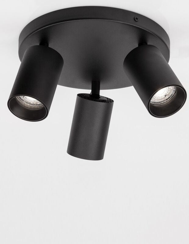 Nova Luce Deckenleuchte Deckenlampe TOD Schwarz GU10 LED Lampe dimmbar 3-flammig - 5212017422705