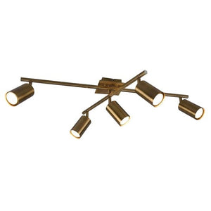 B-Ware Trio Lighting Deckenstrahler Marley Deckenlampe Deckenlicht altmessing 5-flammig