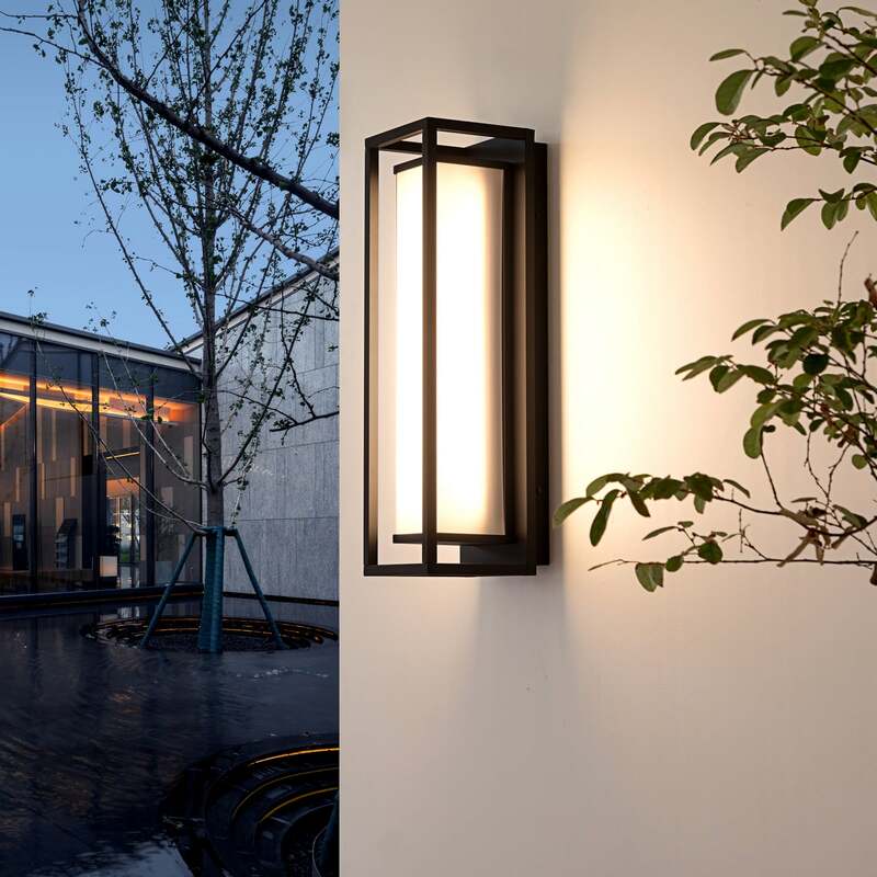 Lucande Außenwandleuchte Banetti LED Gartenleuchte schwarz 50cm IP54 Aluminium - 4251911743197