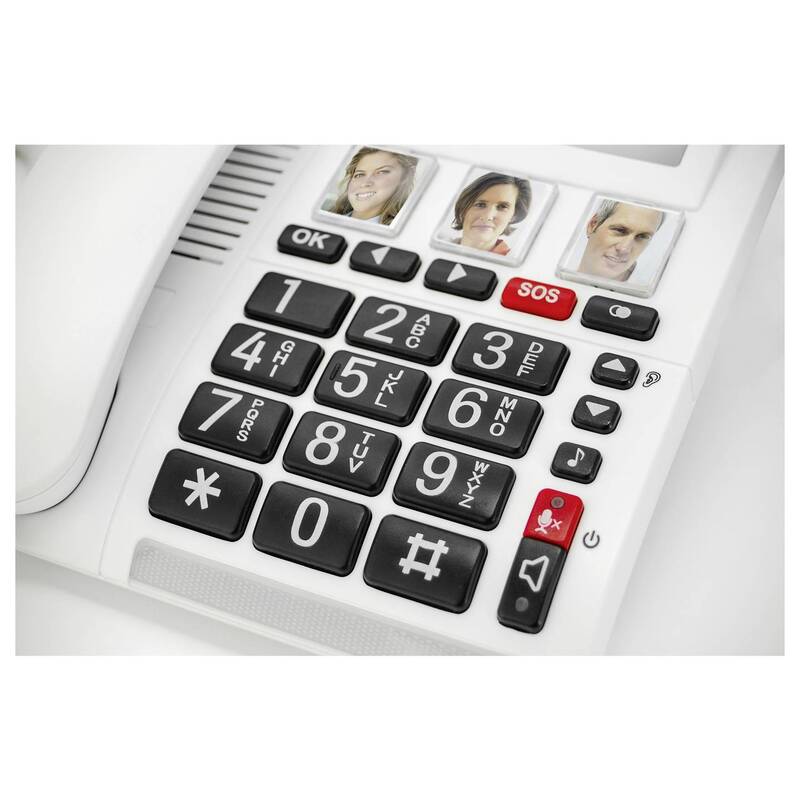 Geemarc CL9000 Notruftelefon 4G mit SOS-Taste und Freisprechen Weiß - 3521350030013