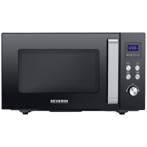 B-Ware Severin MW Mikrowelle Schwarz Edelstahl 900 W Grillfunktion flacher Glasboden