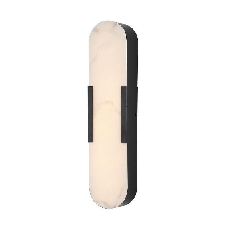Searchlight LED Bad-Wandlampe Opaline Wandleuchte dimmbar schwarz 50cm IP44 - 5053423300764