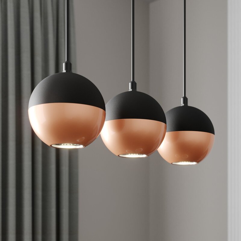 Hängeleuchte Midnight in Schwarz/Kupfer lang Hängelampe Lampe Leuchte Licht G39 - 5902349225715