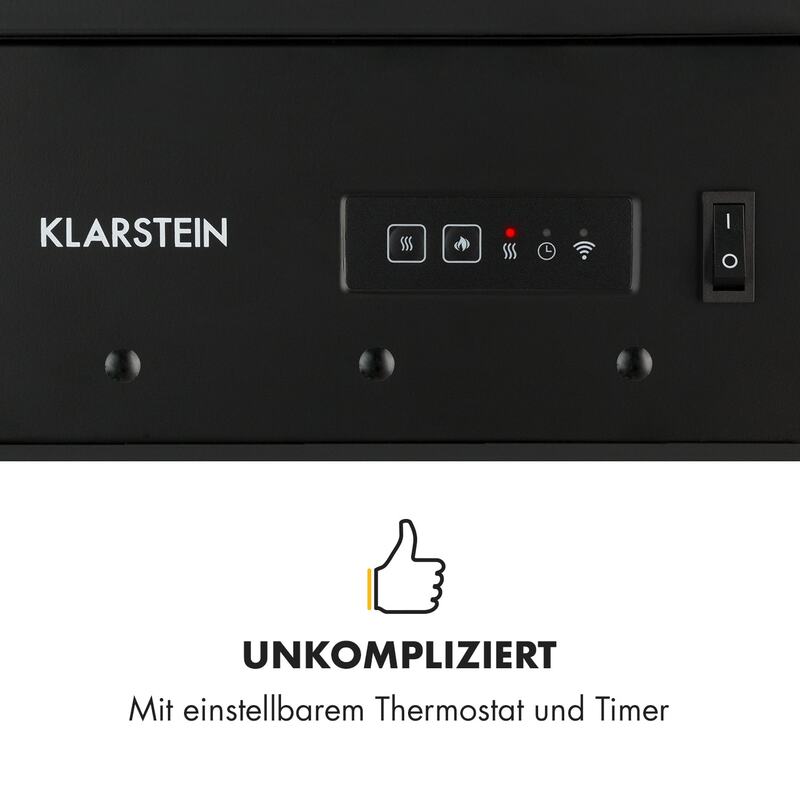 Klarstein Elektrokamin Bormio Smart 950/1900W mit App-Steuerung und Thermostat - 4060656231261