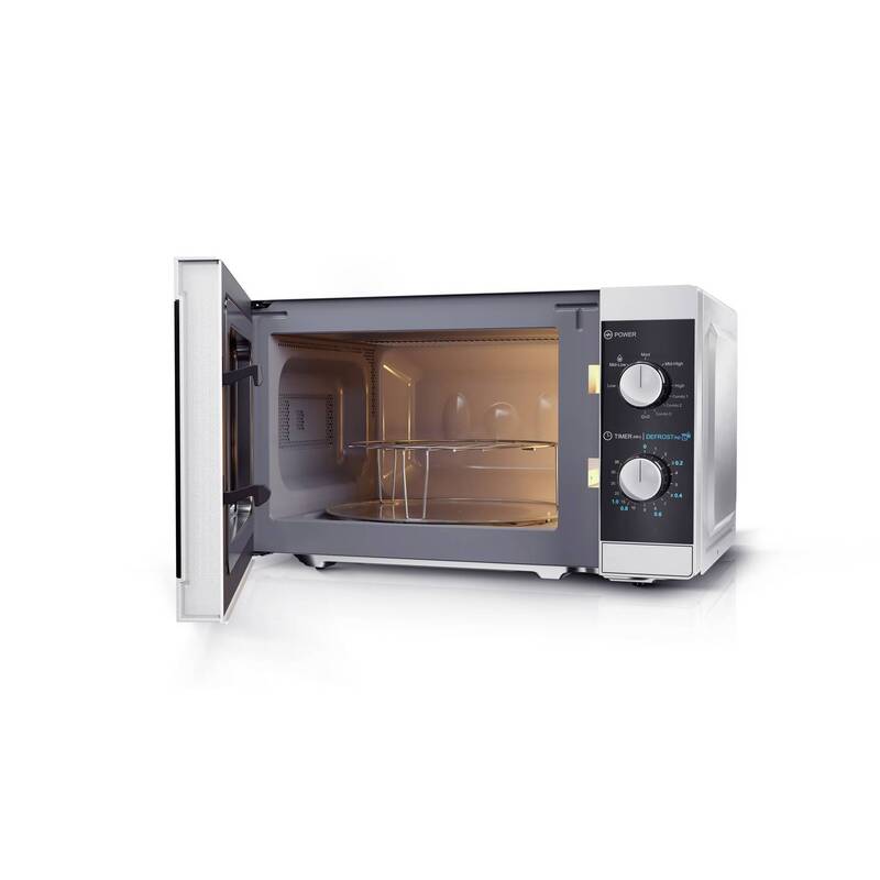 Sharp Mikrowelle Schwarz Silber 800 W 230 V 20 l Drehteller und Grillgestell - 4974019966496