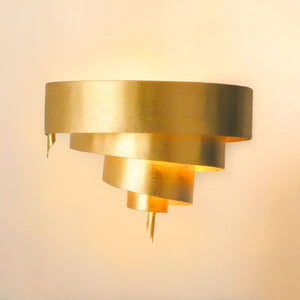 B-Ware Holländer Wandleuchte Ciclone Wandlampe Flurlampe Lampe Leuchte E14 Metall Gold