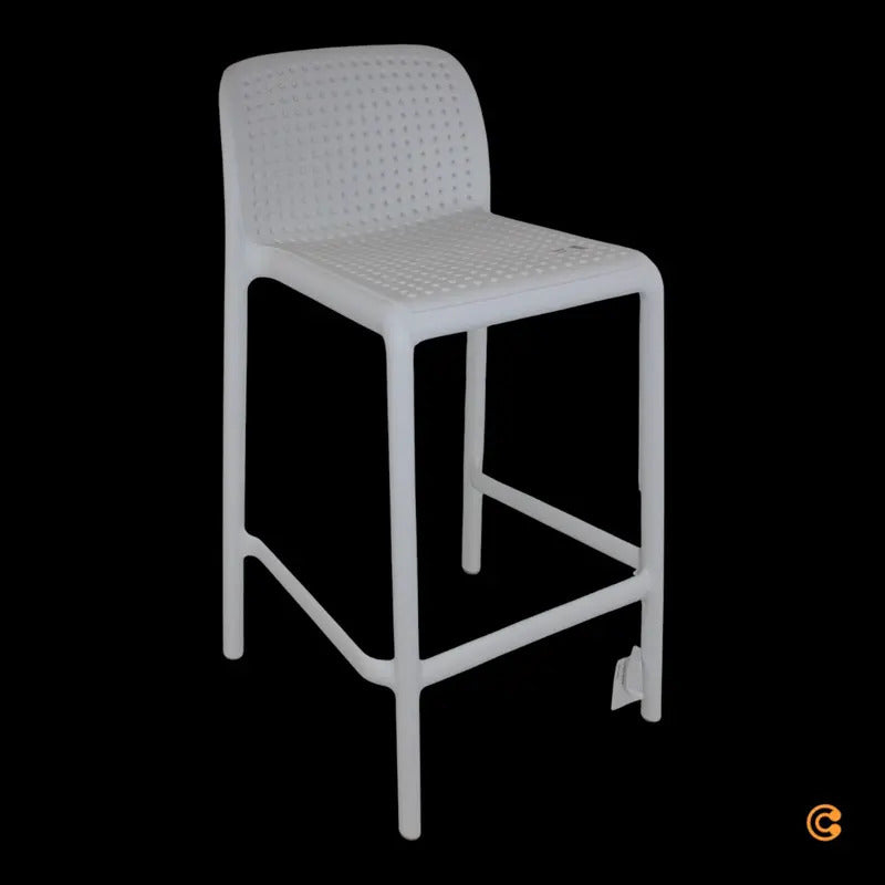 Nardi Lido Mini Barstuhl Barhocker Gartenhocker Küchenstuhl Küchenhocker weiß - 8010352345003