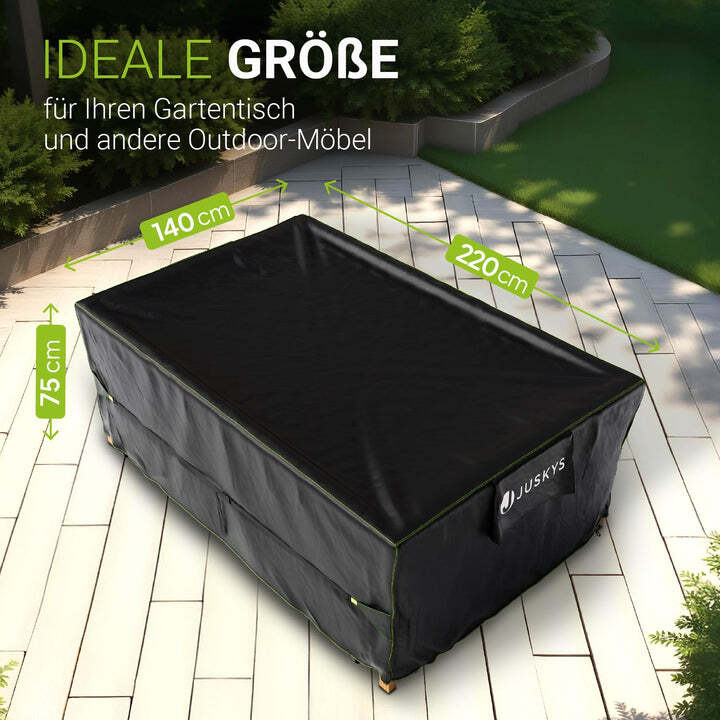 Abdeckplane Gartenmöbel Schutzhülle wasserdicht 220x140x75cm cmatmungsaktiv - 4262437184333