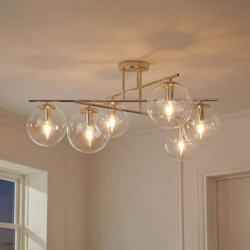 Deckenleuchte Zoe 6-flammig LED goldfarben dimmbar Lampe Leuchte 72x72cm - 5905563003152