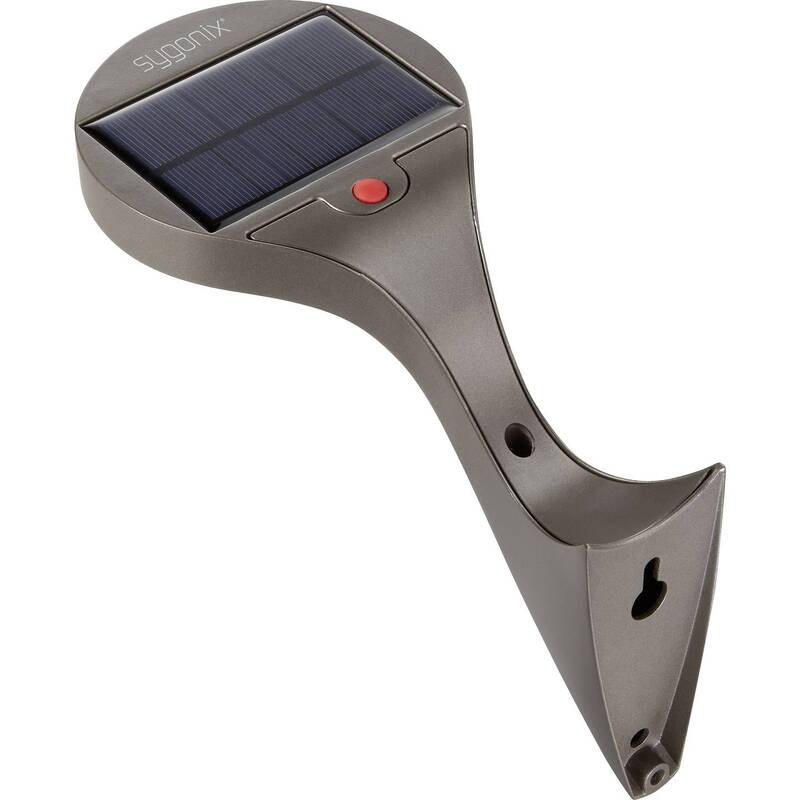 Sygonix Solar-Außenwandleuchte mit Bewegungsmelder LED Gartenleuchte grau 10W - 4064161160009