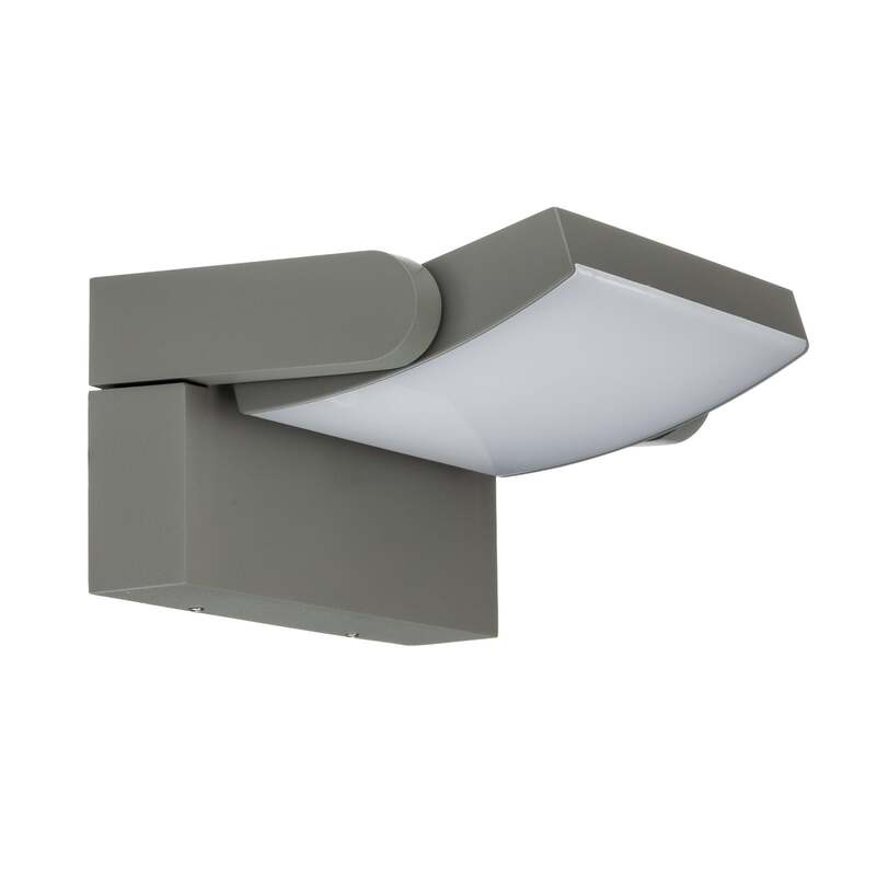 Lindby Außenwandleuchte Sherin LED Gartenlampe schwenkbar IP54 hellgrau 3000K - 4255830907173