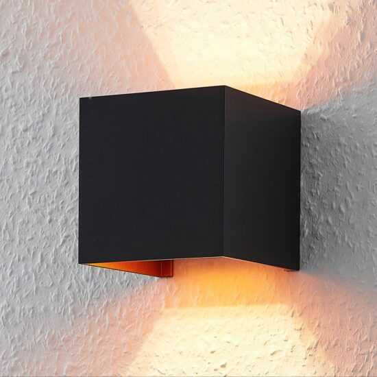 ELC Wandlampe Wandleuchte Jördis schwarz eckig G9 LED Lampe Leuchte up and down - 4251096579000
