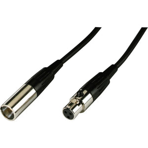 B-Ware Monacor XLR Kabel Mini-XLR-Stecker Mini-XLR-Buchse 5m schwarz hochwertig stabil