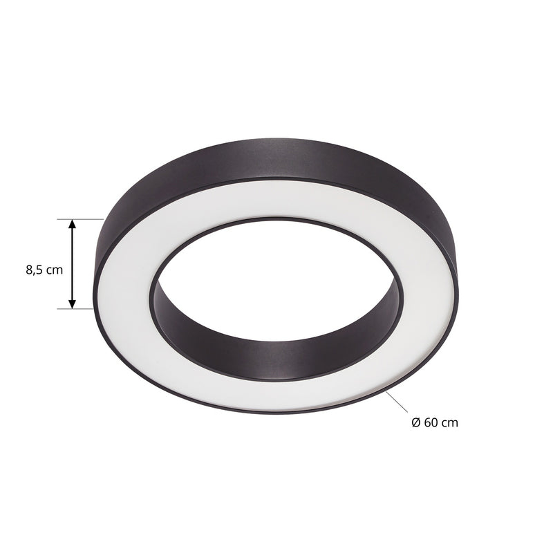 Arcchio Deckenleuchte Sharelyn LED Lampe dimmbar schwarz Ø60cm 3510 Lumen - 4255830916311