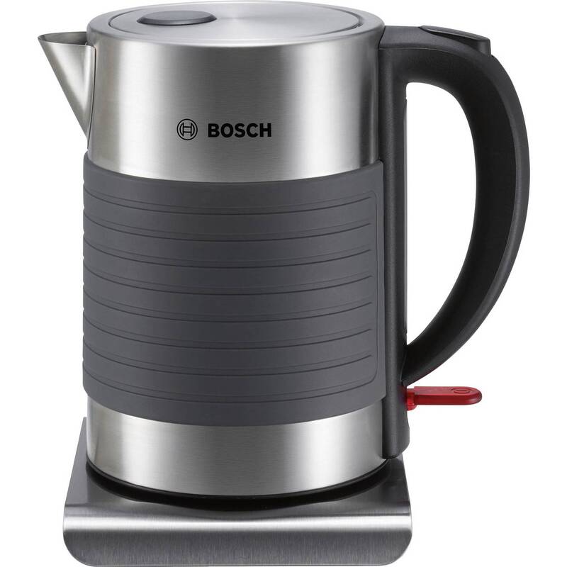 Bosch Wasserkocher Edelstahl 2200W 1,7l Teekocher Schwarz Kocher heiße Getränke - 4242002909073