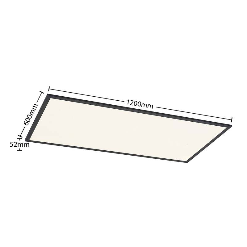 Lindby Deckenleuchte Nelios LED Lampe Leuchte schwarz 120x60cm 4000K IP20 72W - 4251911738674
