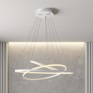 B-Ware Lucande Pendelleuchte Pendellampe LED Ezana weiß Metall Inneneinrichtung dimm920