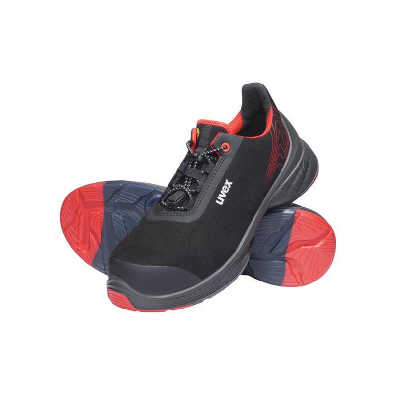 Uvex Sicherheitshalbschuhe S3 SRC uvex 1 G2 Mikrovelours schwarz rot Größe 44 - 4031101831251