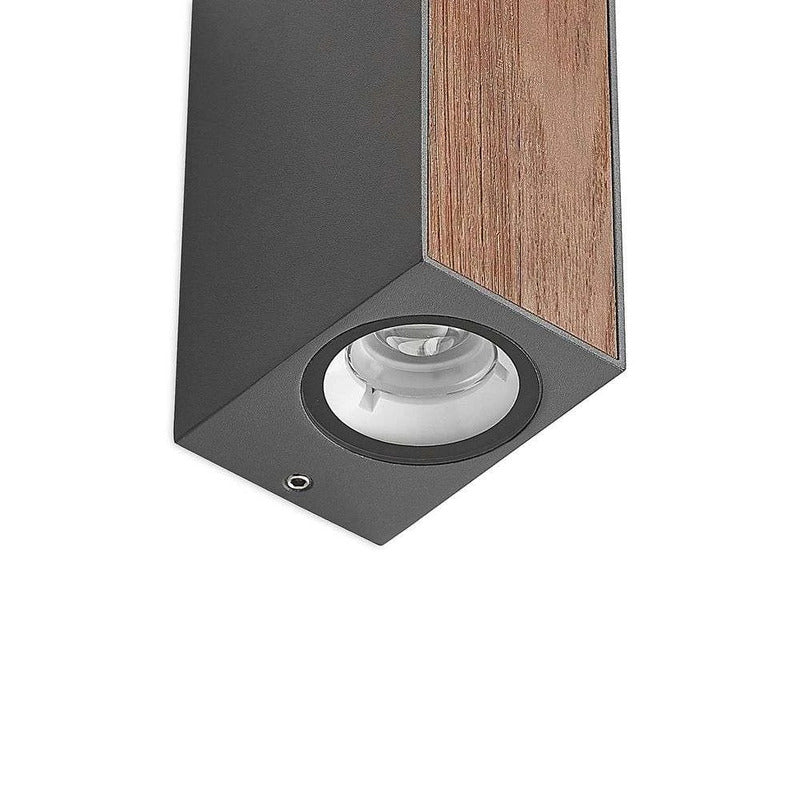 Lucande Wandleuchte Wandlampe Cimala LED Leuchte Holz 15,9W IP54 144x62mm - 4251911720075
