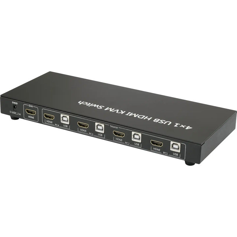 4 PORT HDMI KVM SWITCH mit USB und Fernbedienung - speaka-professional - 4016138857641