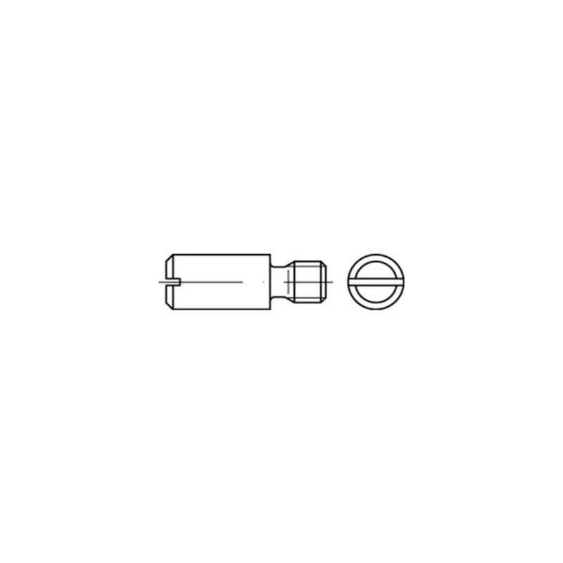 Zapfenschraube Schraube DIN 927 Schlitz M6x12 Stahl 14H blank 100 Stück - 4043952210420