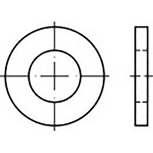 B-Ware TOOLCRAFT Unterlegscheibe DIN1440 Edelstahl V2A Bolzen 18mm 30mm 4mm 100 Stück